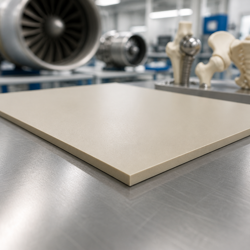 Polyetheretherketone PEEK Sheet for Aerospace and Medical Use 5mm to 80mm thick