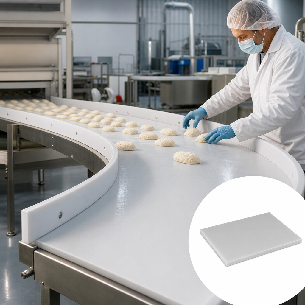 High Density Polyethylene Natural Sheet for Food Industry Applications 15mm to 60mm thick