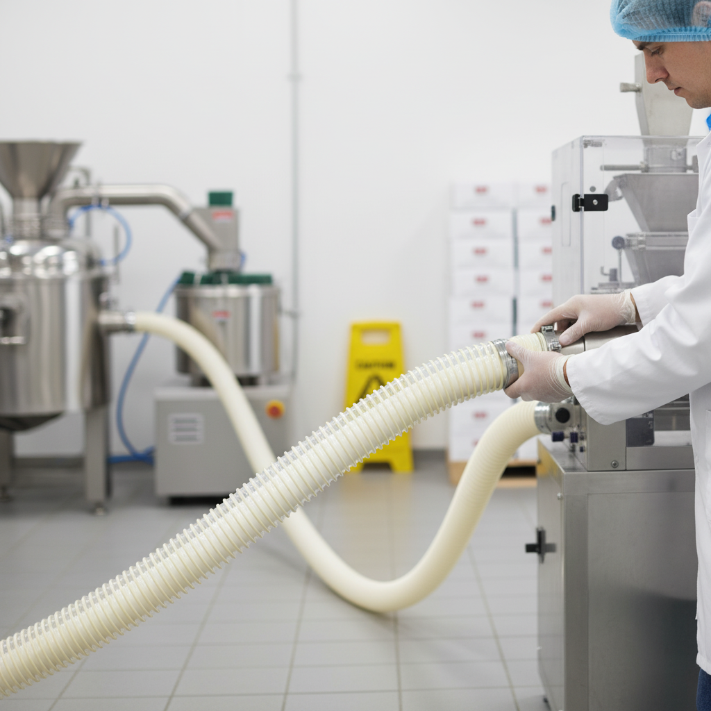 Premium Food Grade Antistatic TPU Hose with Reinforced PVC Spiral for Medium Suction Applications - -40 to 80°C Temperature Range