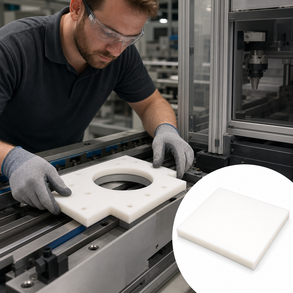 Acetal Homopolymer White Sheet 16mm to 30mm thick for Gears, bearings & bushes