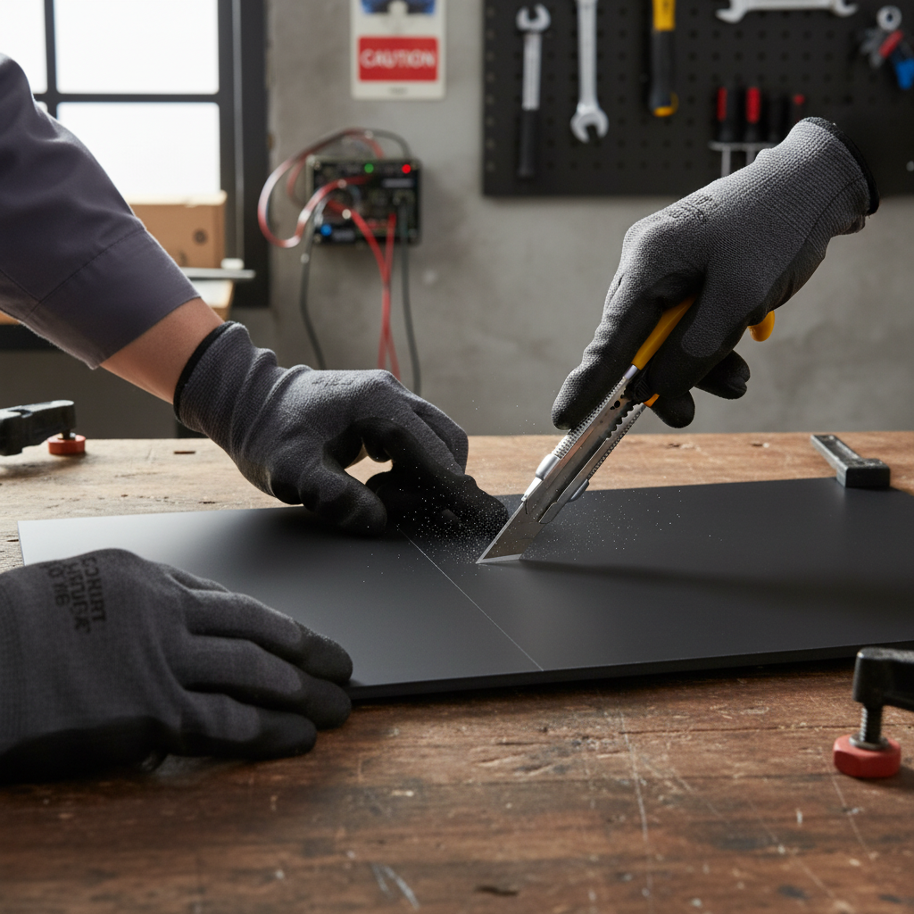 Premium Matt Black ABS Thermoformable Sheet - High Rigidity, Impact Strength, and Chemical Resistance