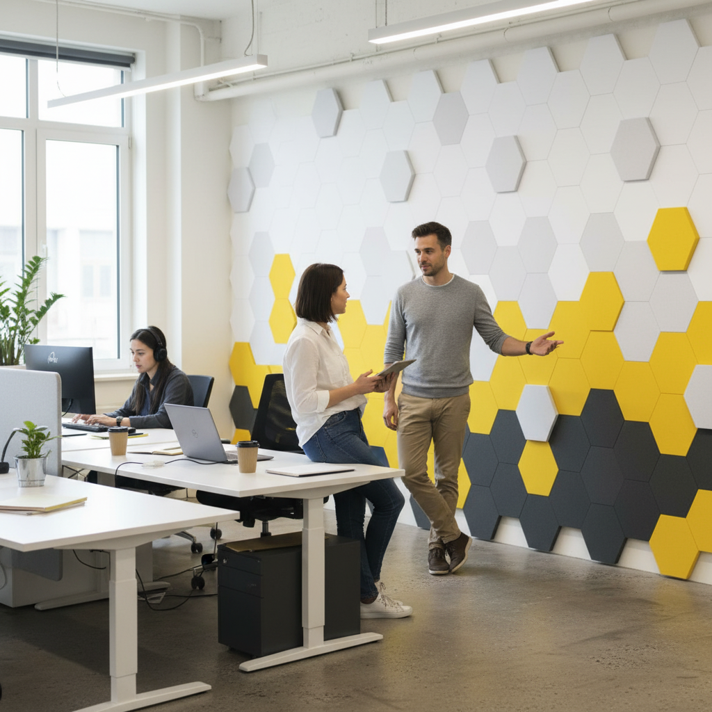 Premium Recycled PET Felt Acoustic Hexagon 60mm for Superior Sound Absorption and Design Flexibility