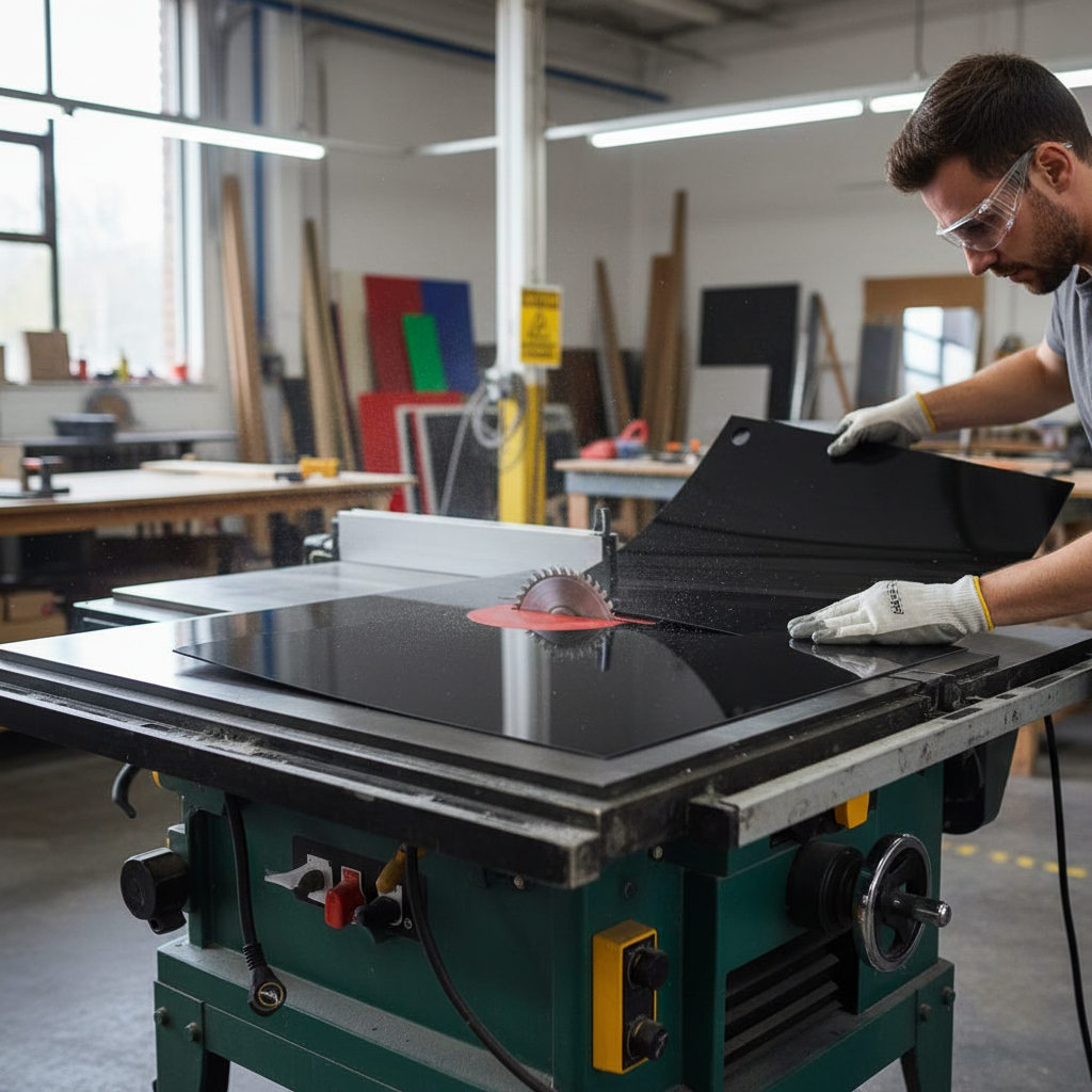 Premium Black Acrylic Sheet - Durable, High-Performance Material for Interior Design, Signage, and Retail Displays