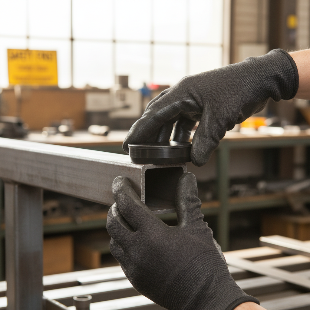 Premium Heavy Duty Round Plugs for Packaging Tubes - Durable Black HDPE Seal with Tight Fit for Secure Transit and Retail Displays