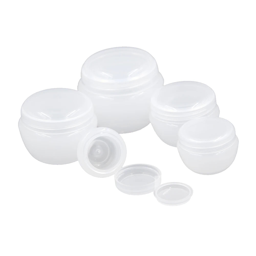 Mushroom-Style Opaque Screwtop Jar – Polypropylene Construction for Secure Storage