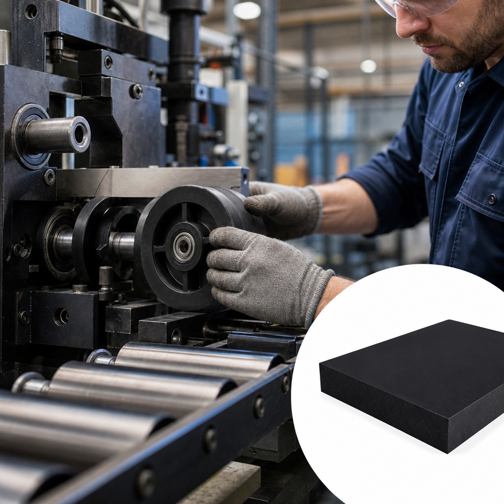 Nylon 66 Black Sheet 10mm to 100mm thick for Conveyor parts & gears