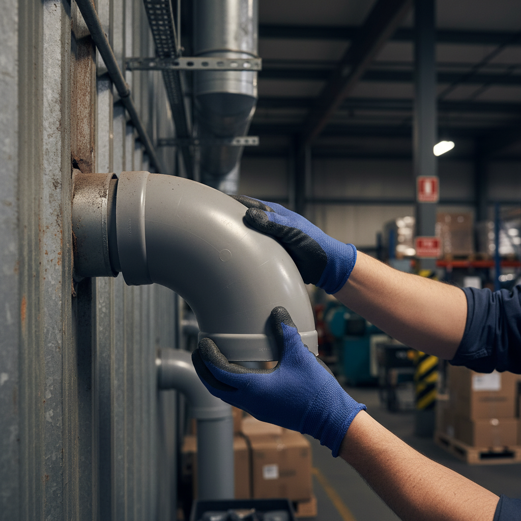 Premium 90° Ventilation Bend - High-Performance PVC Ducting for Industrial and Commercial Applications