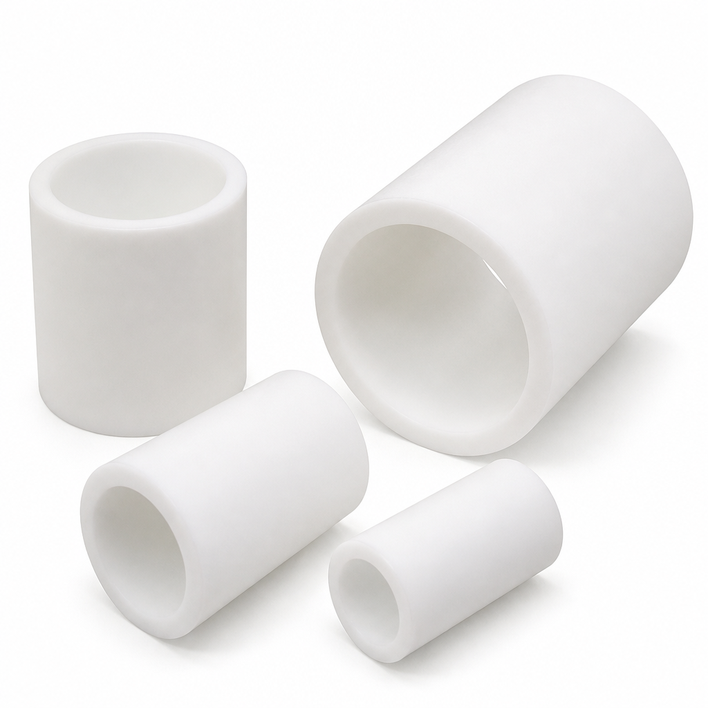 PTFE White Tube 50mm to 120mm dia for Gaskets & chemical handling