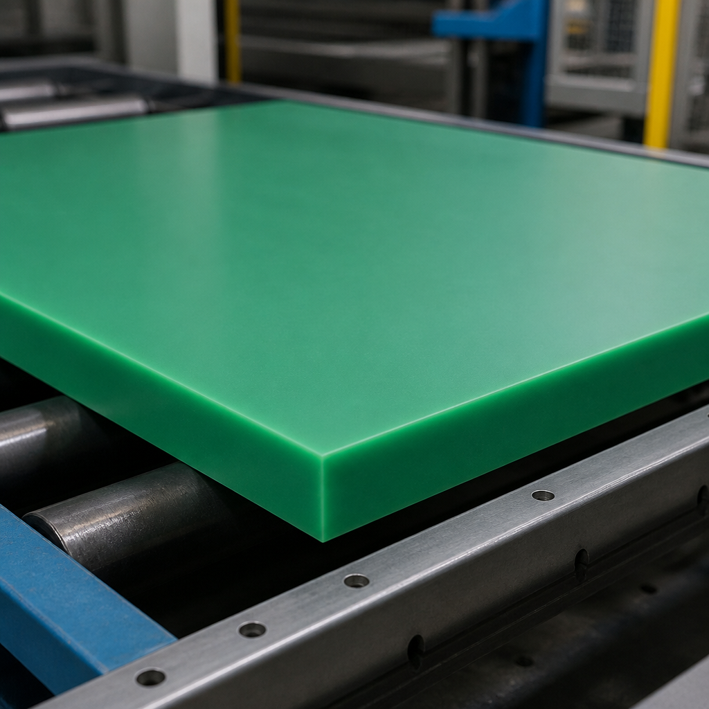 RG1000 Green Sheet of Ultra High Molecular Weight Polyethylene for Industrial Applications 50mm to 80mm thick