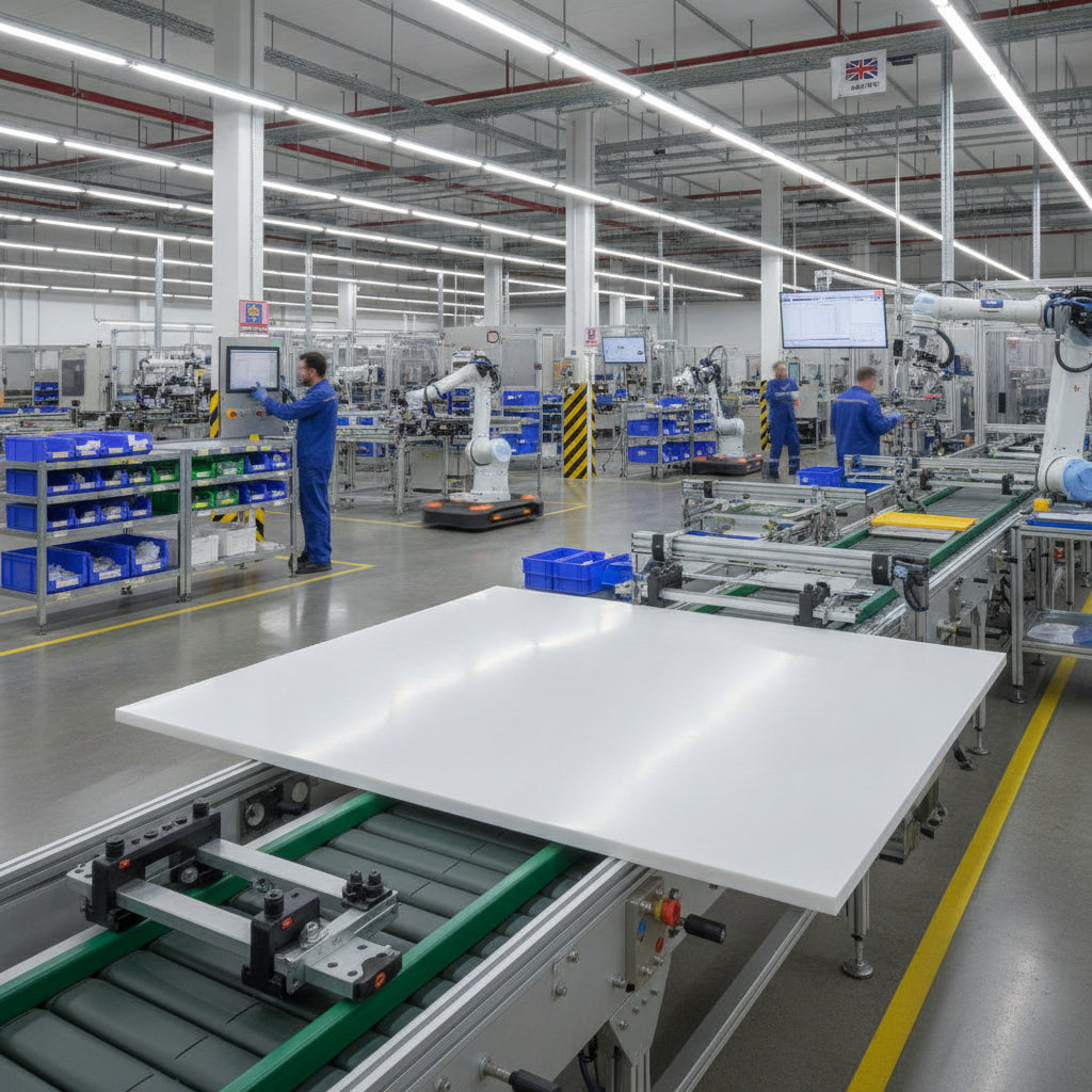 Milky White Plastic HDPE - PE300 Sheet - 2000mm x 1000mm