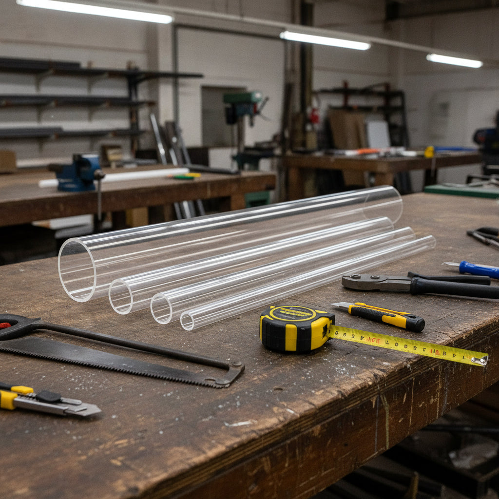 Clear Extruded Acrylic Plastic Tube - 8mm OD to 25mm OD
