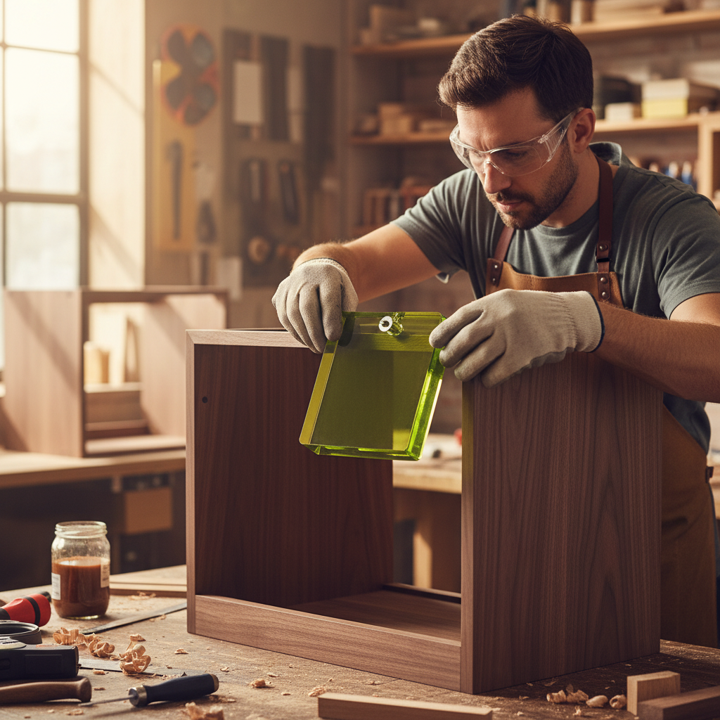 Premium Moss Green Acrylic Sheet - 15mm Thick, High-Gloss, UV-Resistant, Fully Recyclable with Easy Fabrication Properties