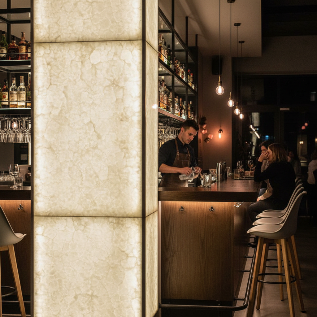 Premium Faux Translucent Stone Alabaster Sheets for Elegant Interior Design and Creative Applications