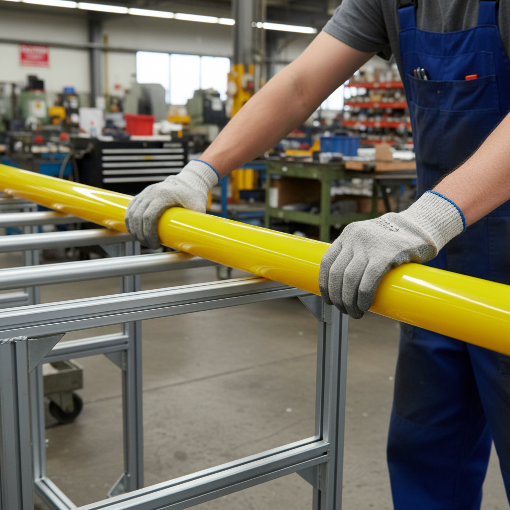Premium Opaque Yellow Acrylic Extruded Tube for Displays and Lighting - High Gloss Finish, Bondable and Fabricatable