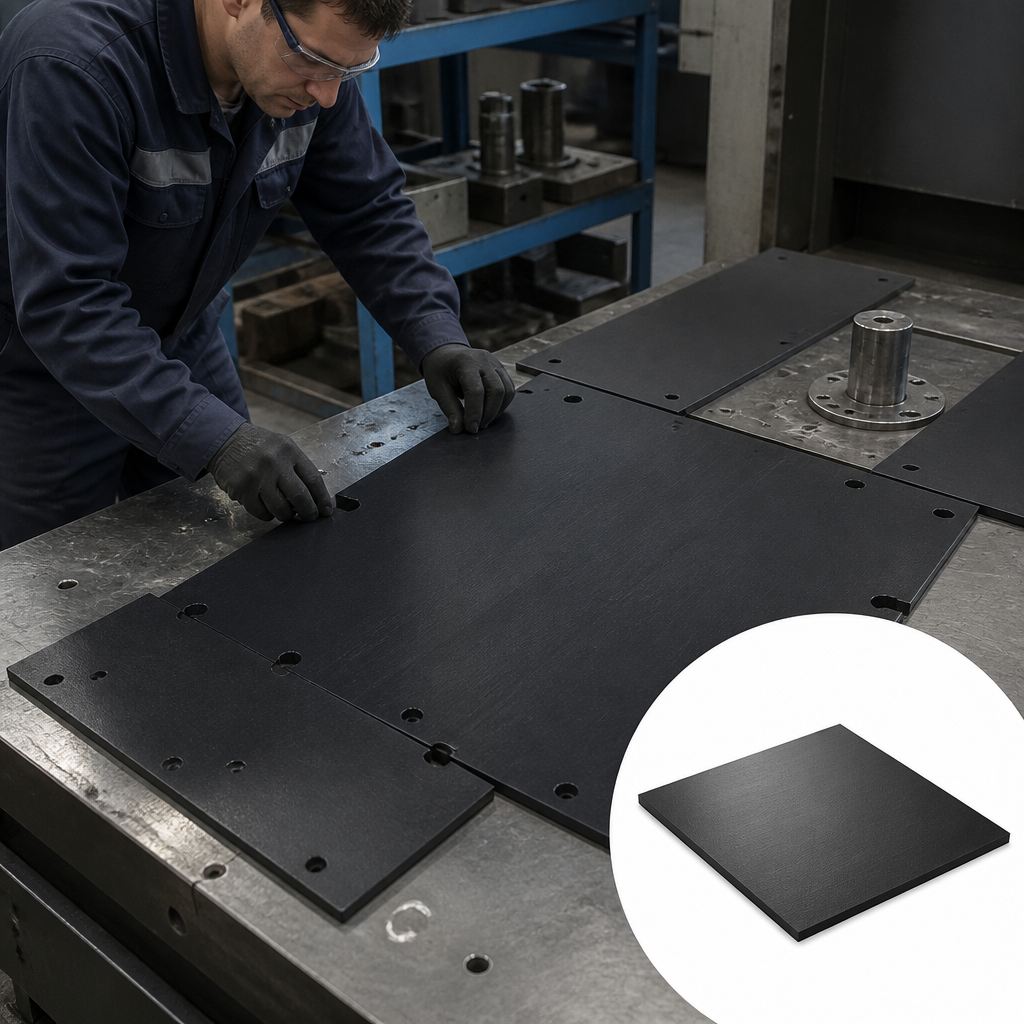 RG1000 Black UHMWPE Sheet for Industrial Applications 5mm to 40mm thick - UK Engineering Plastics