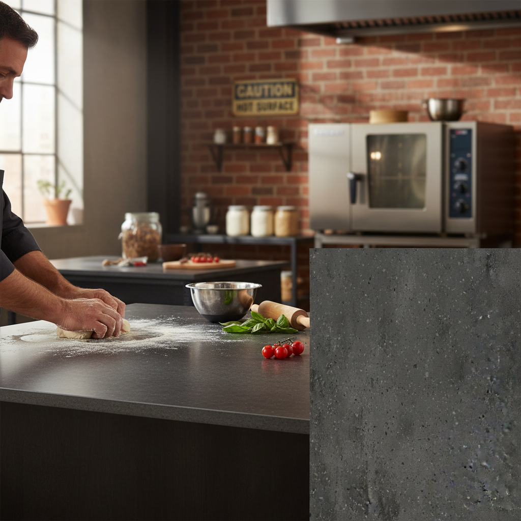 Premium Solid Surface Material - Carbon Aggregate for Versatile Applications in Residential and Commercial Spaces