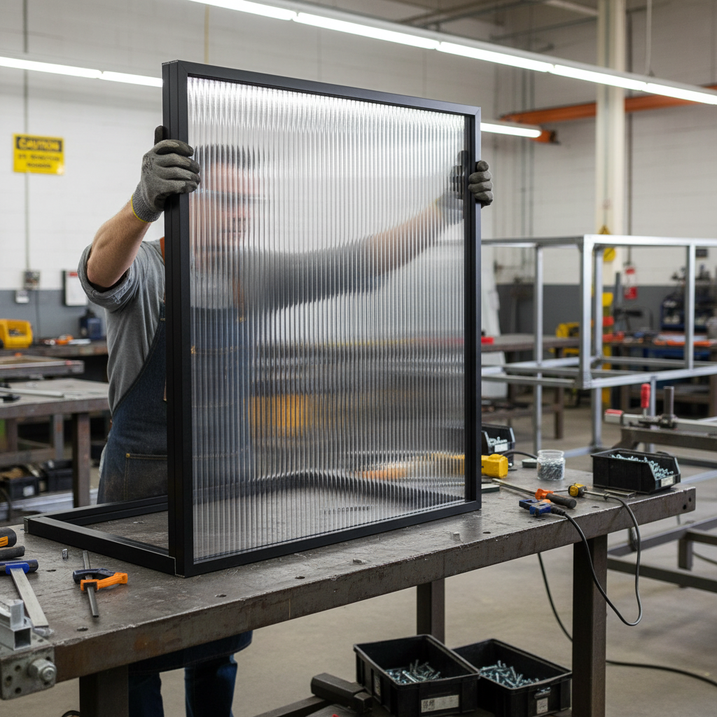 Premium Acrylic Extruded Clear Reeded Sheet - Impact Resistant, UV Stable, and Versatile for Design Applications