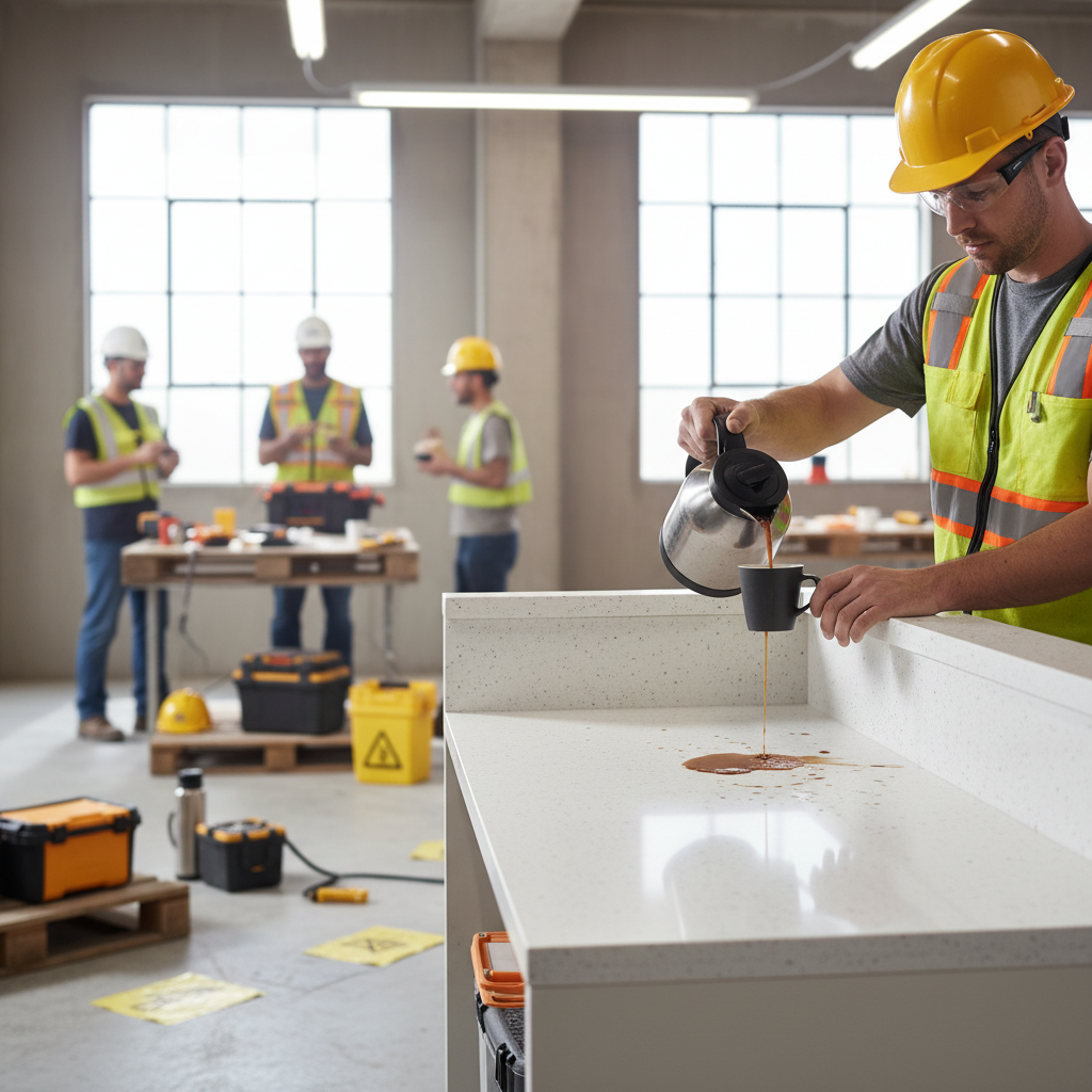 Premium Solid Surface Material - Everest Color, Durable and Versatile for Various Applications