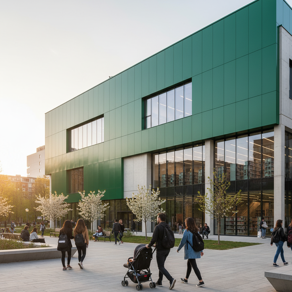 Premium Aluminium Composite Panel Green 6005 - Durable and UV Resistant Sheet for Signage and Exhibition Displays