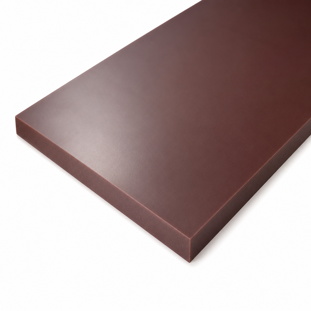 High Molecular Weight Polyethylene PE500 Burgundy Sheet for Food Processing 12mm to 25mm thick