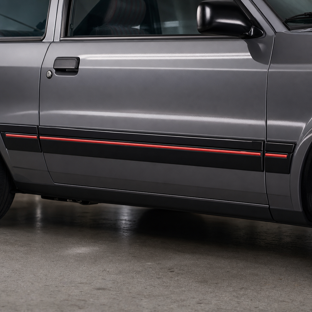 Door Moulding Set – Fits Ford Escort Mk4 XR3i (Red Insert)