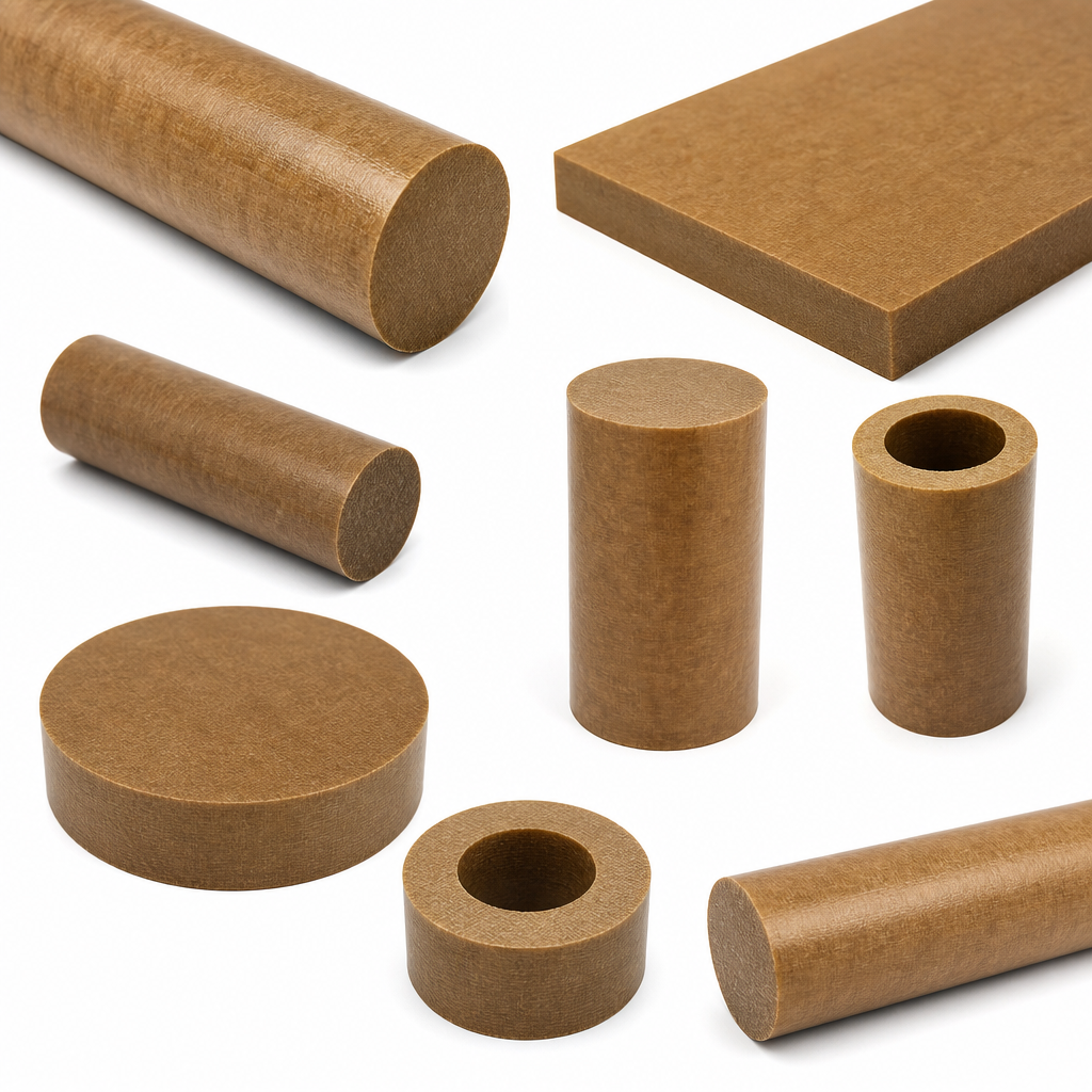 Phenolic Cotton Laminate Brown Rod 60mm to 100mm dia for Cams & bushes