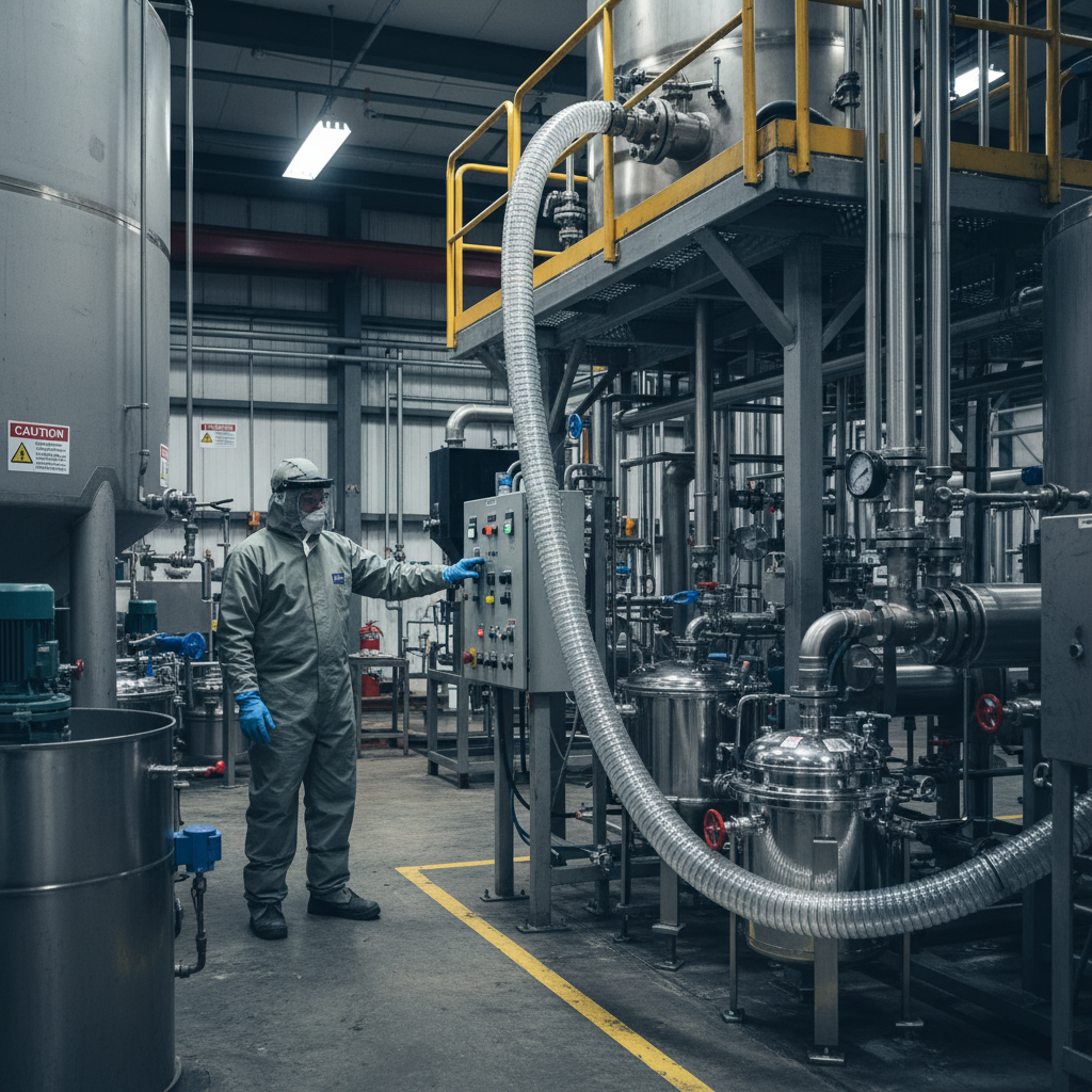 Premium Reinforced TPU Hose with Smooth Inner Surface, Antistatic Properties, and High Chemical Resistance for Food and Pharmaceutical Applications