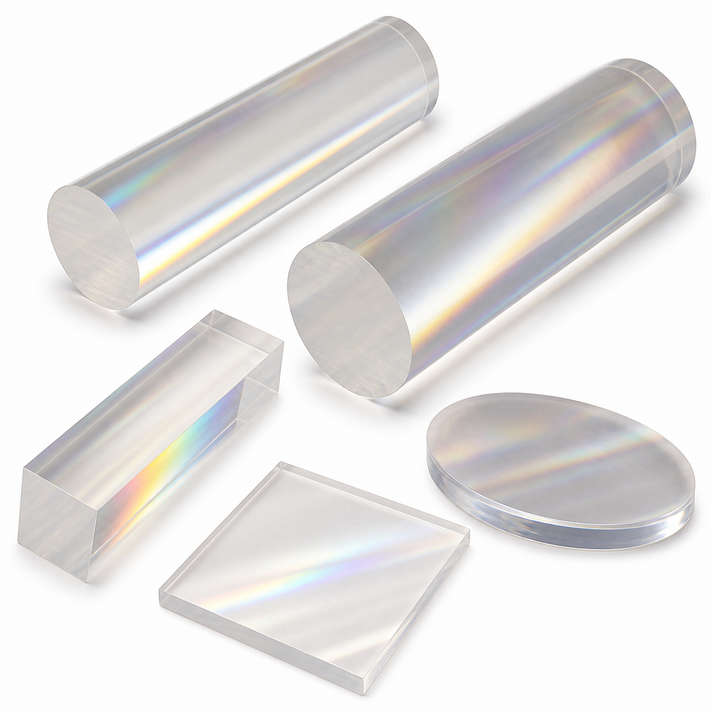 Cast Acrylic Clear Rod 110mm to 200mm dia for Displays & art installations