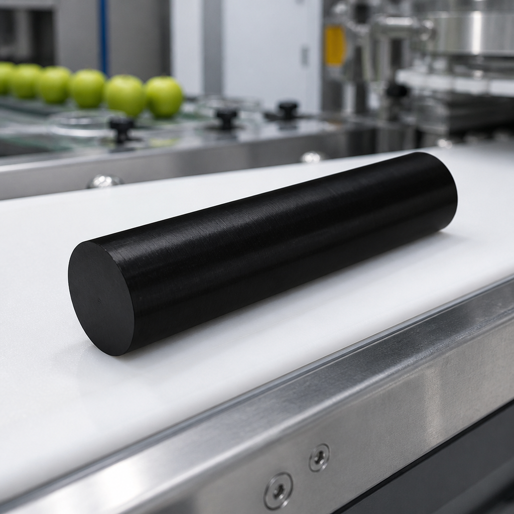 Black Acetal C Rod for Food Applications (Various Sizes) 6mm to 90mm diameter