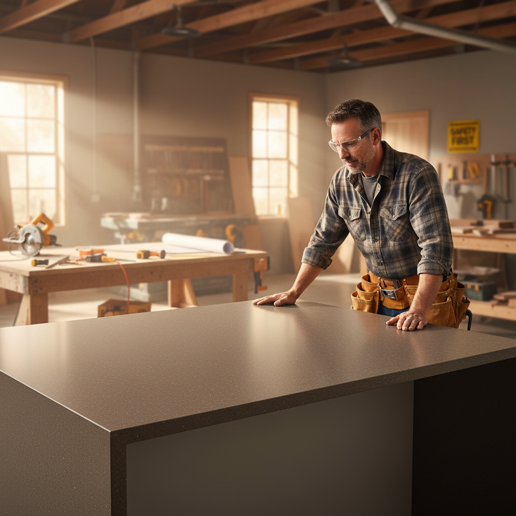 Premium Solid Surface Material - Sienna Brown, Durable and Versatile for Interior and Exterior Applications