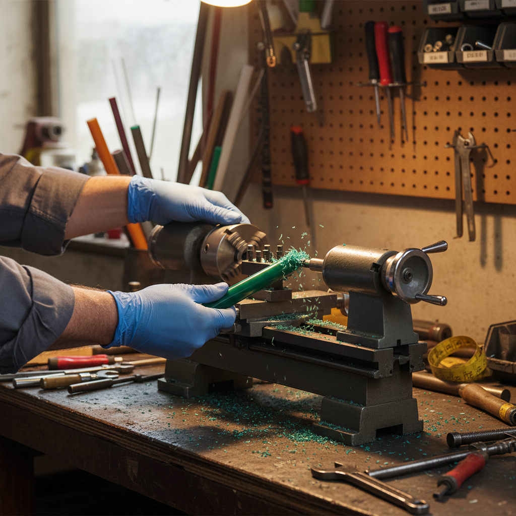 Premium Opaque Green Acrylic Extruded Rod - High Rigidity, Gloss Finish, Ideal for Displays and Furniture Design