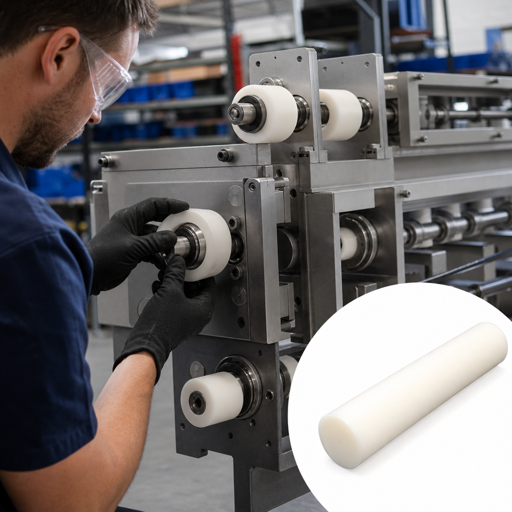 Acetal Homopolymer White Rod 100mm to 130mm dia for Gears, bearings & bushes
