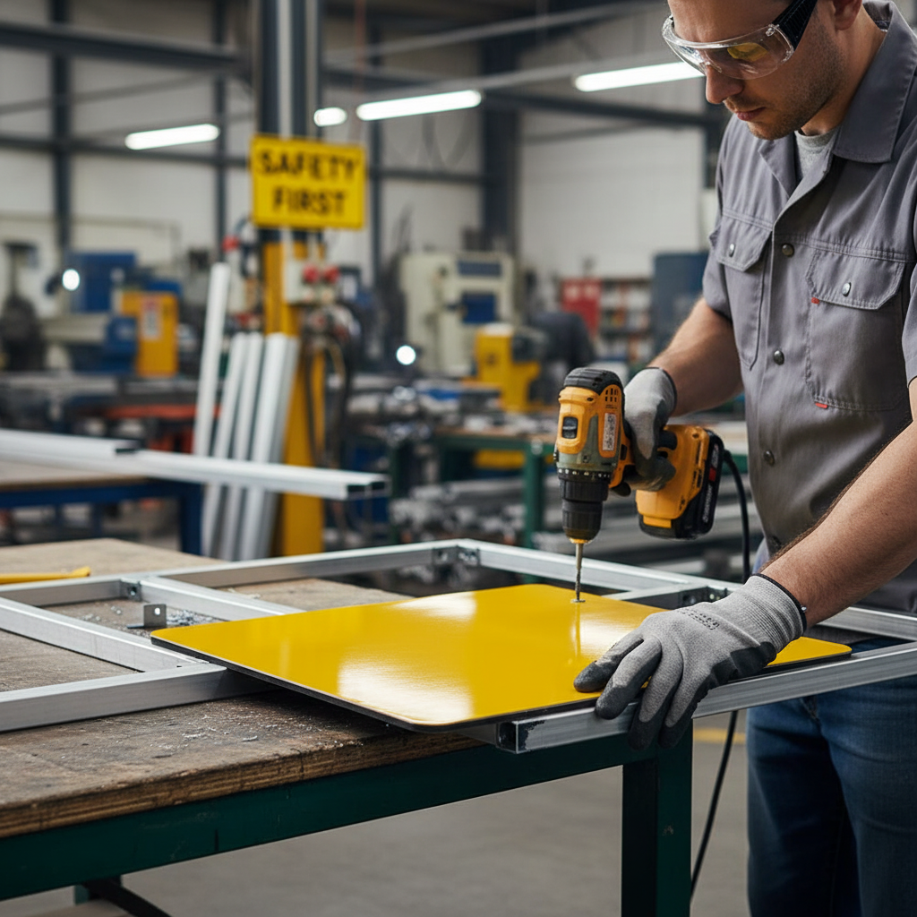 Premium Aluminium Composite Panel Traffic Yellow 1023 Gloss/Matt Sheet for Signage and Interior Design Applications