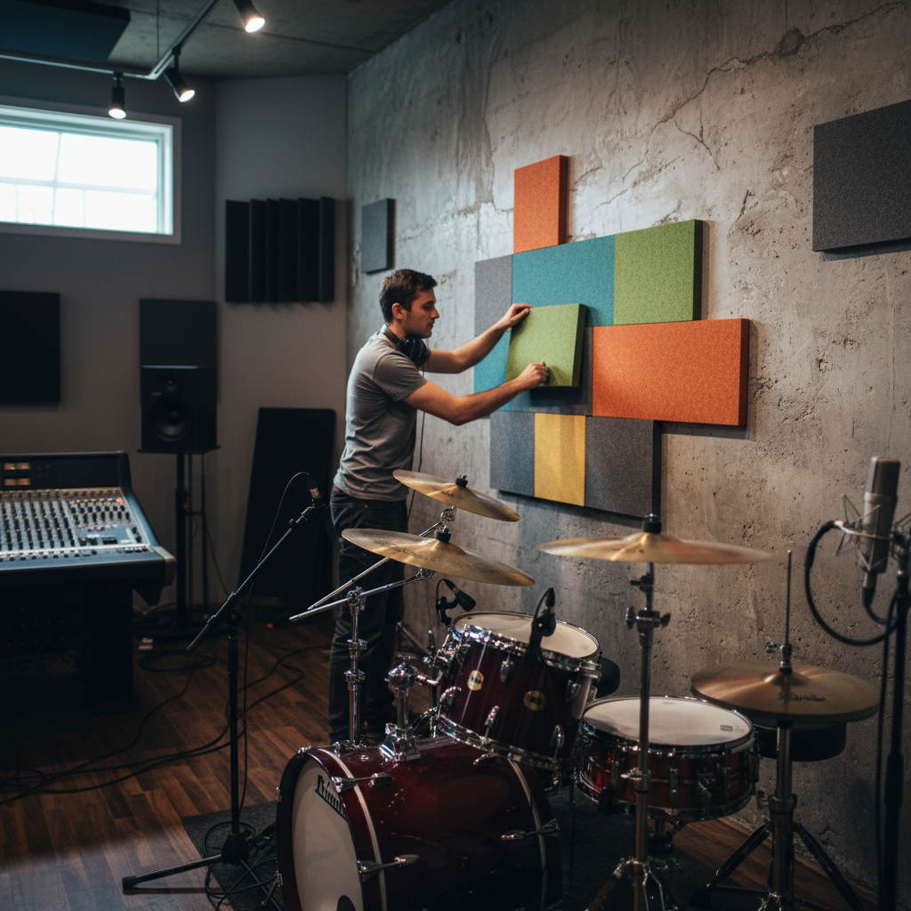 Premium PET Felt Acoustic Panel Sample 60 x 50 x 9mm - Eco-Friendly Sound Absorption Solution