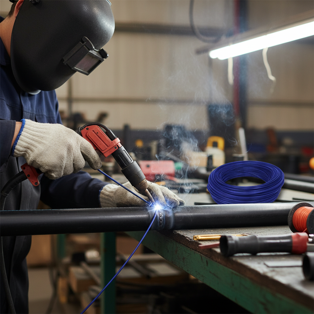 Premium HDPE Welding Rods in Dark Blue for Plastic Repair and Fabrication - High-Quality Professional Grade for Industrial and Commercial Applications