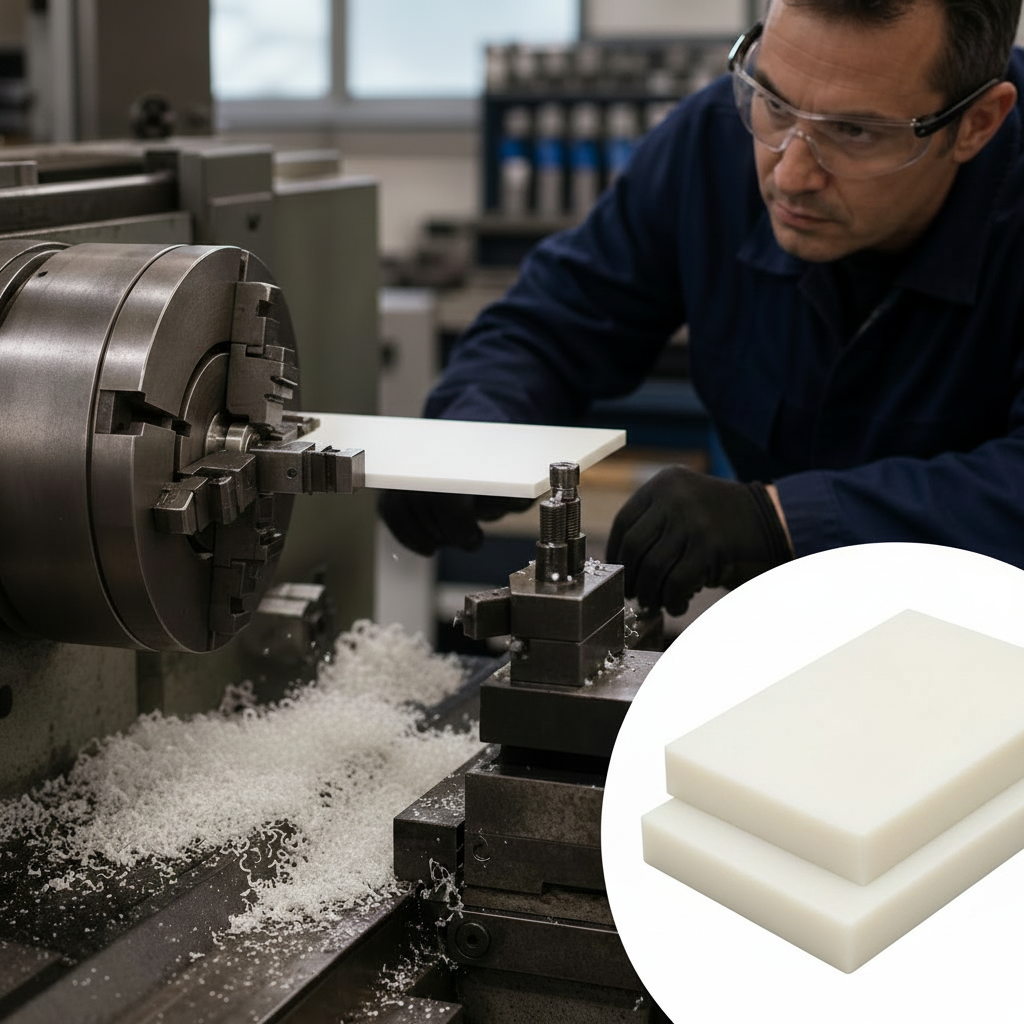 Nylon 66 Natural (cream) Sheet 8mm to 50mm thick for Bearings & cams