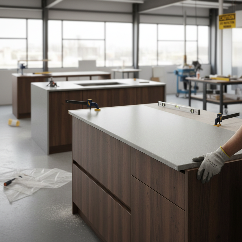 Premium Solid Surface Material in Artista Grey - Versatile, Durable, and Hygienic for Various Applications