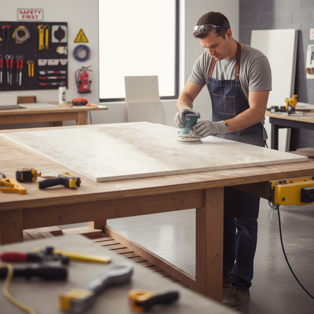 Premium Solid Surface Material - Witch Hazel Color, Durable and Hygienic for Versatile Applications