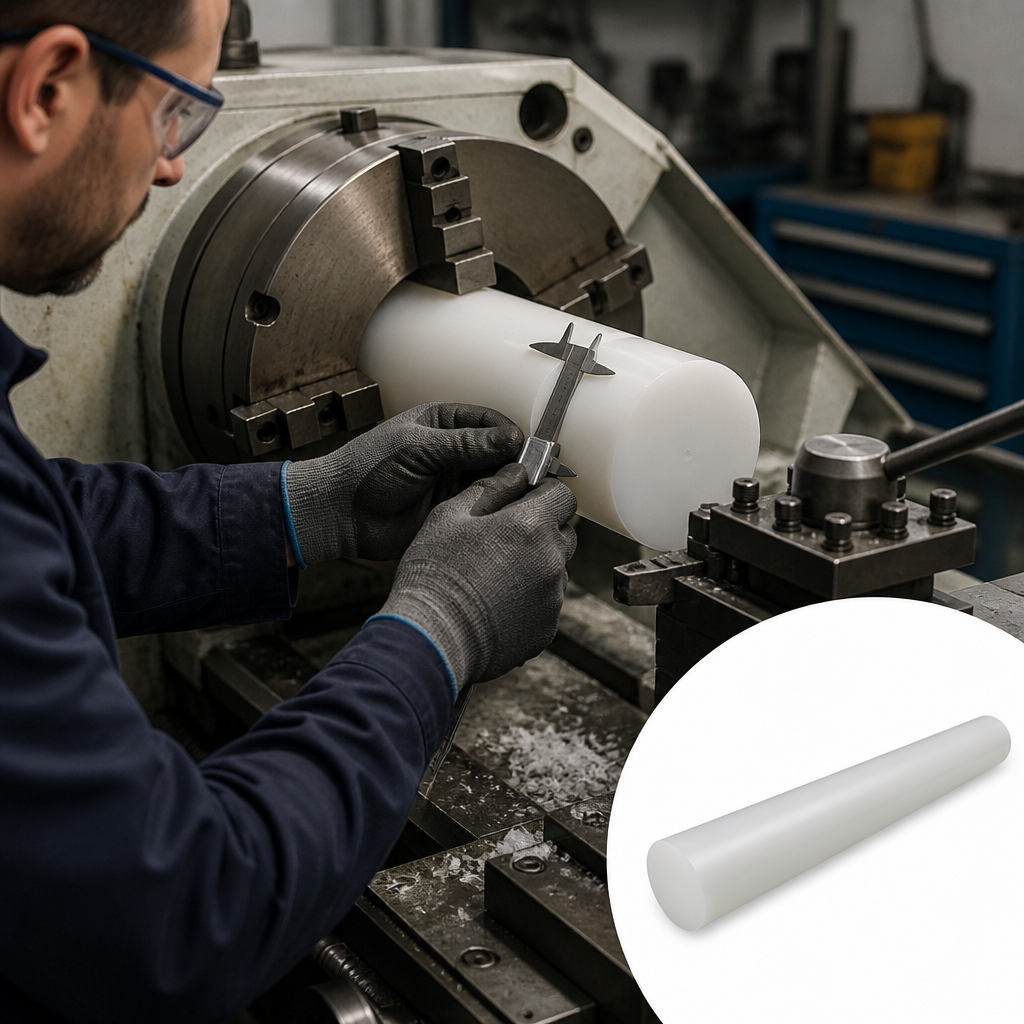 Polypropylene Natural Rod for Chemical Applications 250mm to 300mm diameter