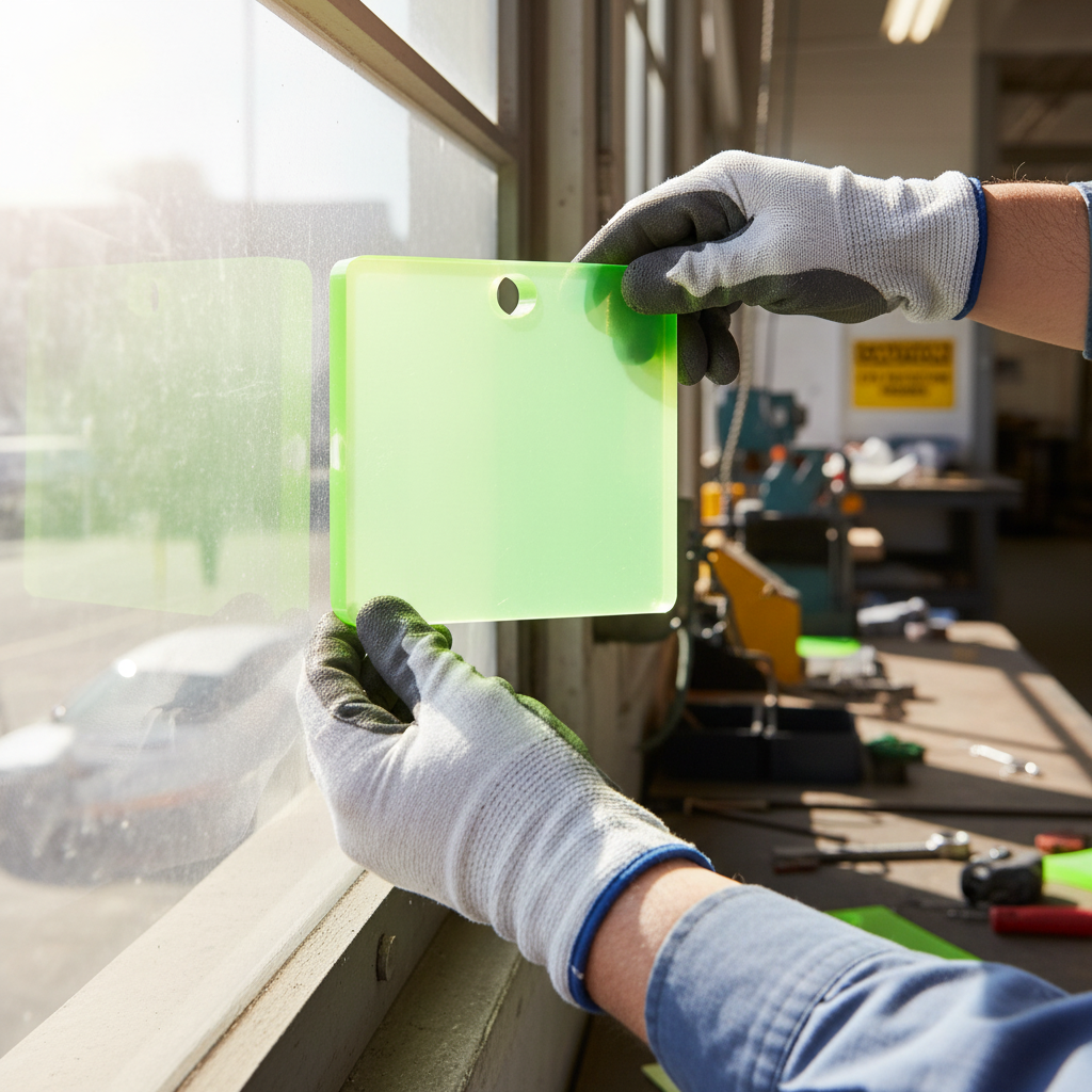 Premium Yellow Green Acrylic Sheet - High-Performance Cast Material with Unique Light Diffusing Properties