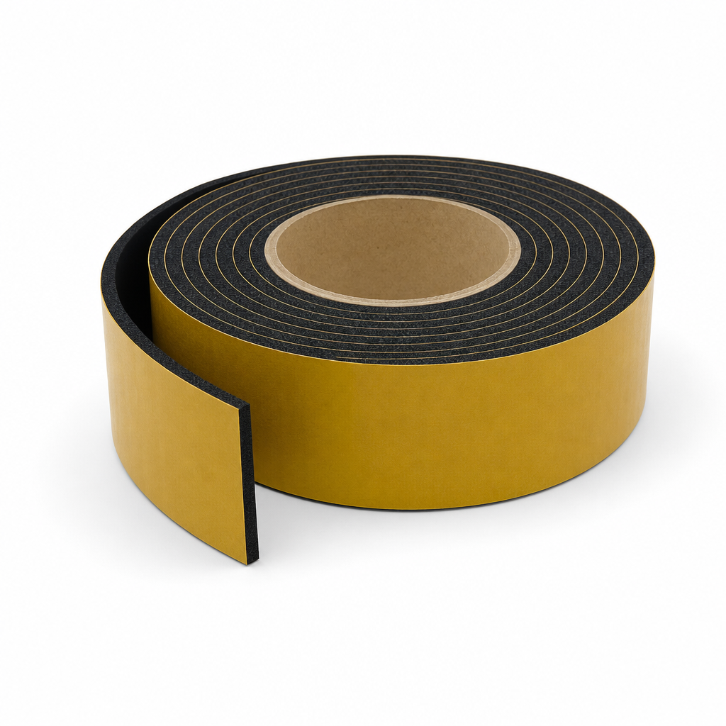 Self Adhesive Expanded Neoprene Strip 50mm x 3mm – 6m Roll