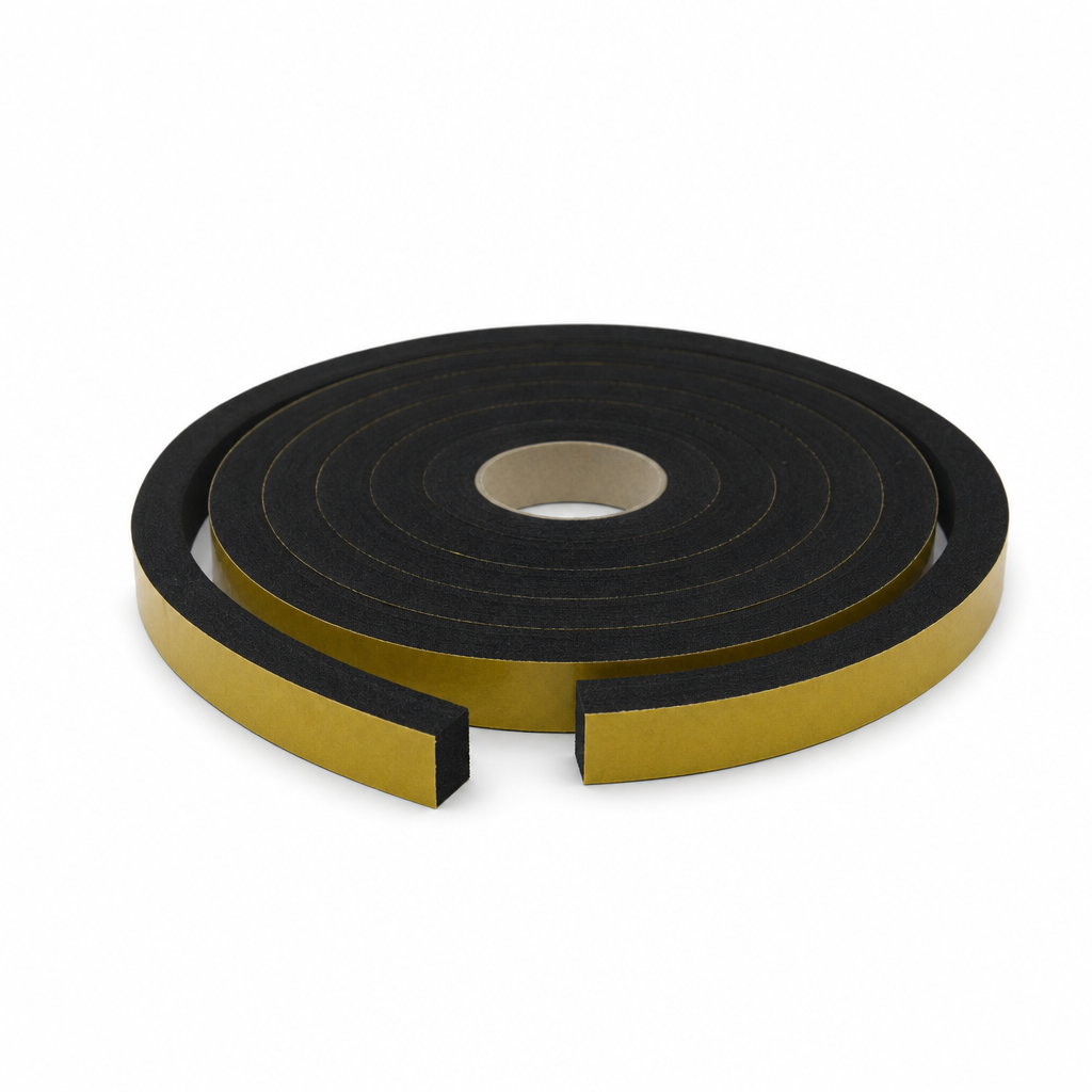 Adhesive Backed Expanded Neoprene Strip 19mm x 12mm – 6m Roll