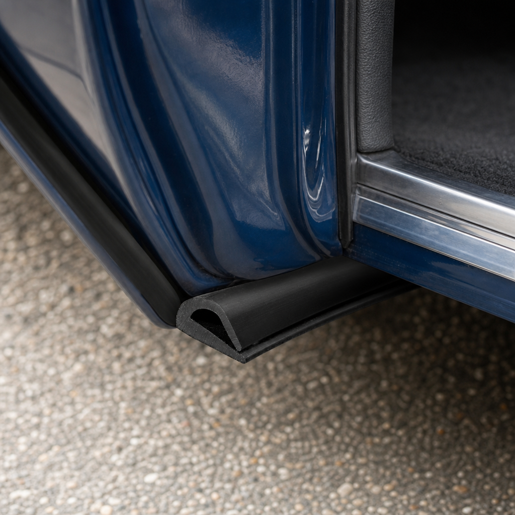 EPDM Rubber Bottom Door Seal 14.8mm x 9mm – Per Metre