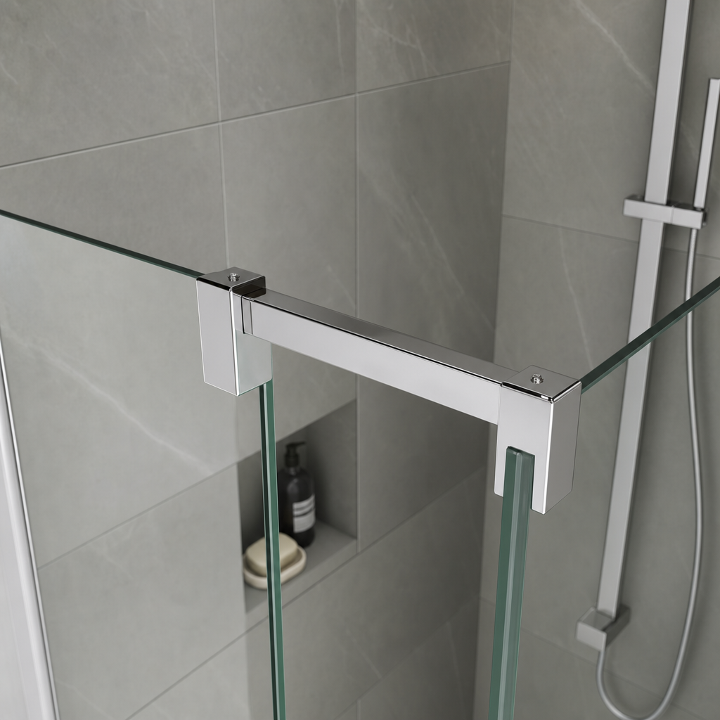 Adjustable Telescopic Wetroom Glass Support Bar – 700-1200mm