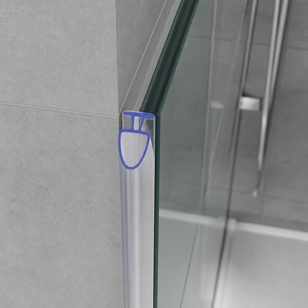 Bifold Channel T Shower Seal – 7mm Channel, Seals 3-8mm Gap
