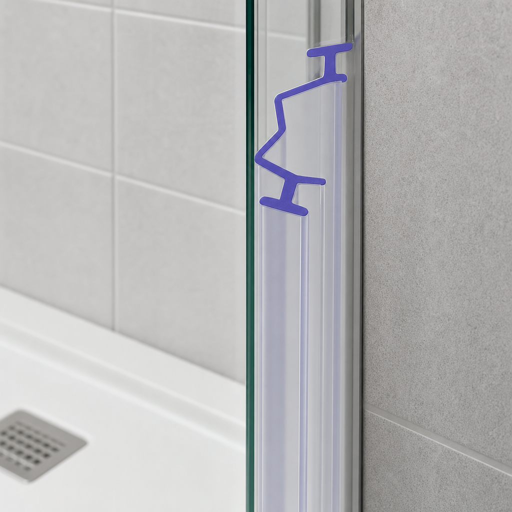 Bifold Channel T Shower Seal – 7mm Wide for Vertical Use