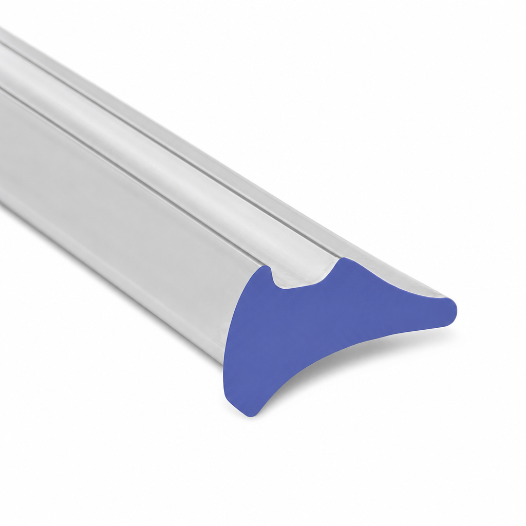 Bifold Channel T Shower Seal – 25mm Gap, Clear PVC – BIF041