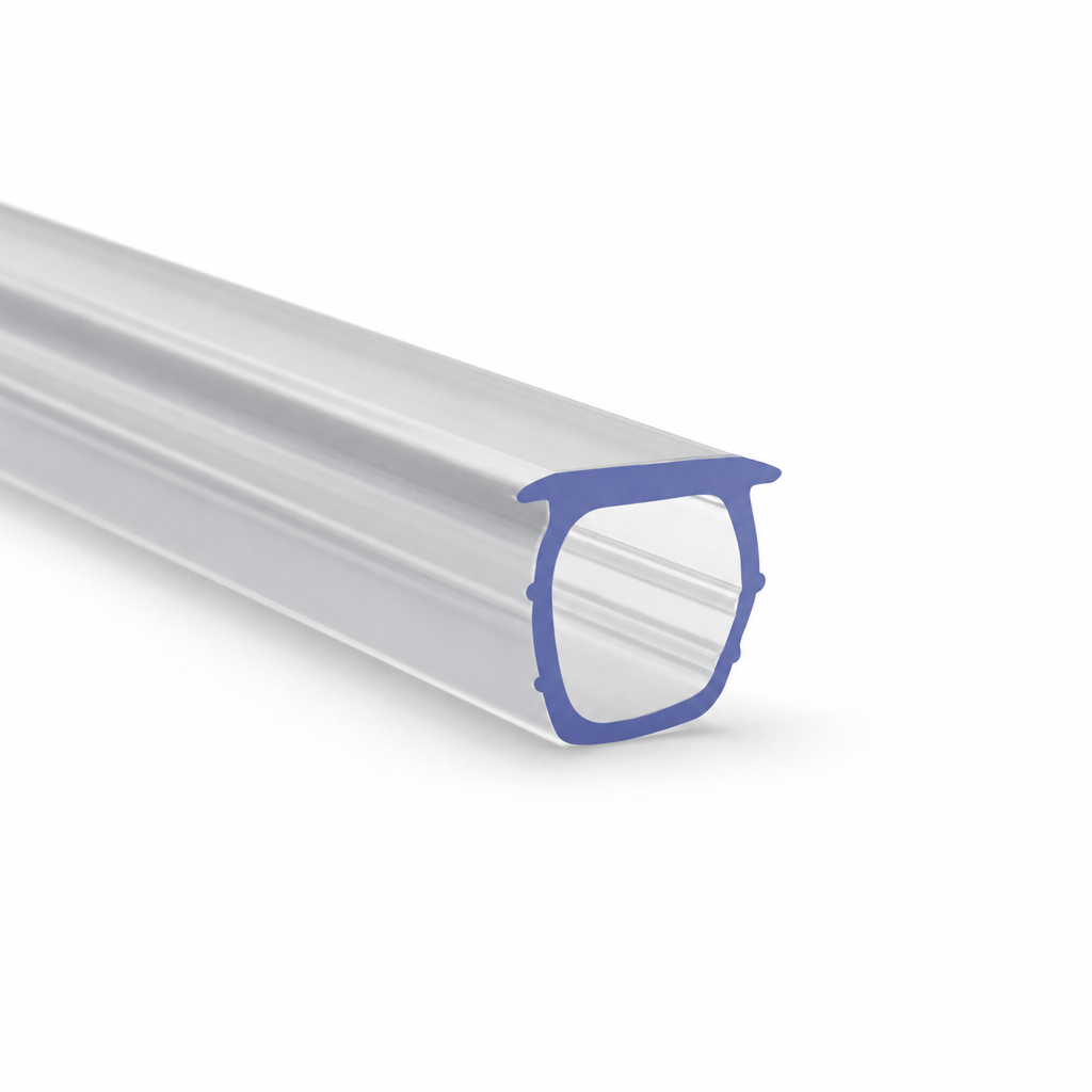 Bifold Channel T Shower Seal for 9-11mm Recess – 900mm/2000mm