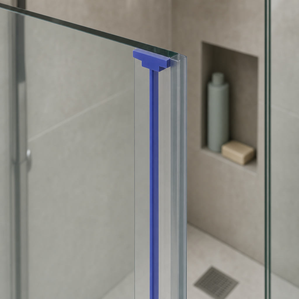 Bifold Channel T Shower Seal – 8.5mm Wide for 25-30mm Gap