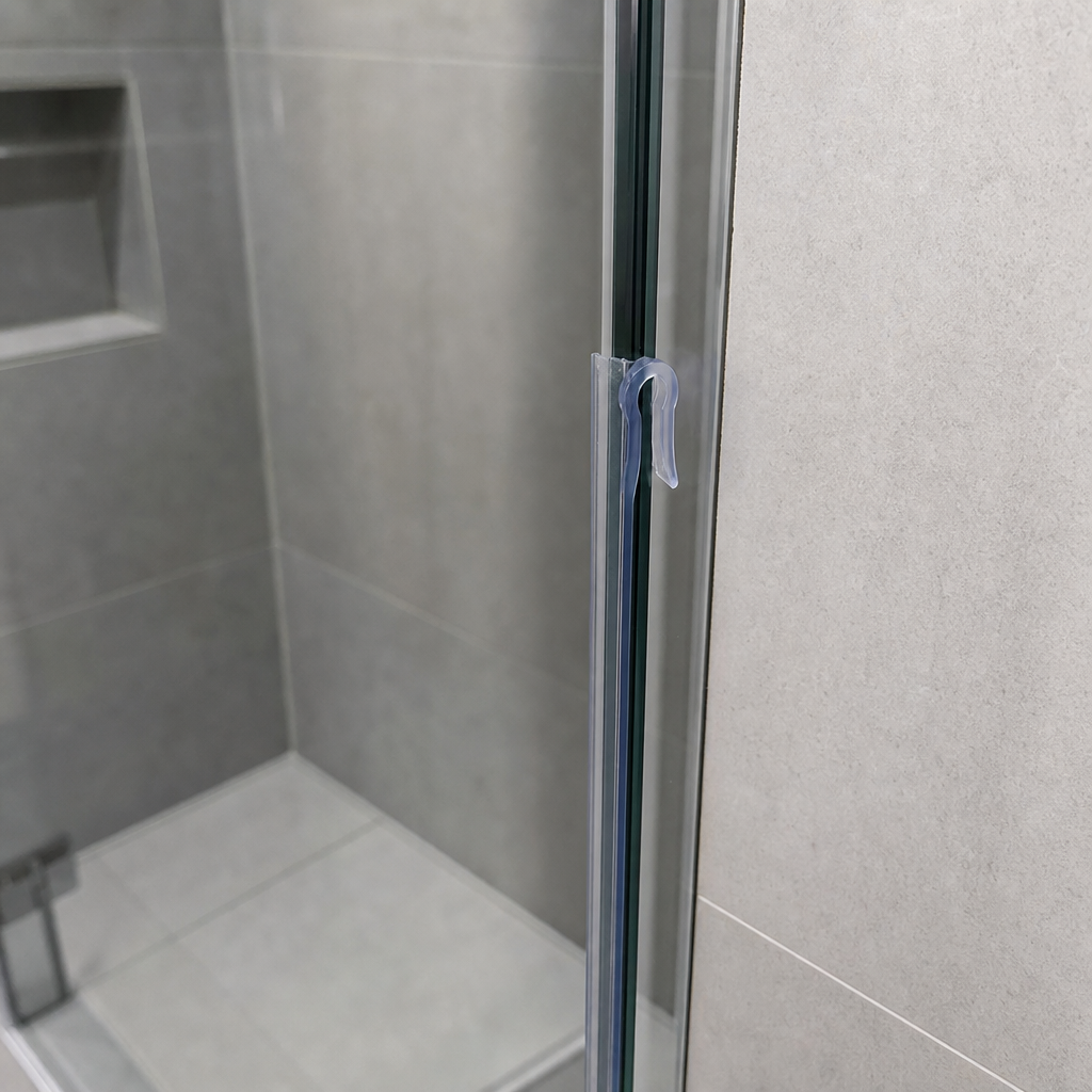 Bifold Channel T Shower Seal – Clear, 25mm Gap, Rigid PVC